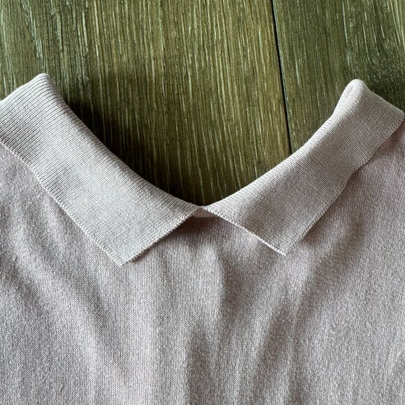 Lacoste silk/cotton blend collared PINK preppy shift dress size 42 - Picture 4 of 12